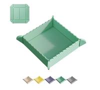 2-in-1 Magnetic Foldable Silicone Mat & Serving Tray, Silicone Portable Camping Folding Cutting Board, Heat Resistant Waterproof Collapsible Magnetics Tray for Kitchen, Picnic (Green)