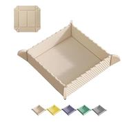 2-in-1 Magnetic Foldable Silicone Mat & Serving Tray, Silicone Portable Camping Folding Cutting Board, Heat Resistant Waterproof Collapsible Magnetics Tray for Kitchen, Picnic (White)
