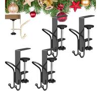 2 in 1 Mantel Hanger for Garland,Fireplace Stocking and Garland Hanger,Adjustable Mantel Hanger for Garland,Heavy Duty No Drill Stocking Garland Hooks for Xmas Home Party Decoration