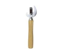 2 in 1 Manual Handheld Can Opener with Wooden Handle, Stainless Steel Can&Tin Opener and Corkscrew Multifunctional Lid Remover Canisters Kitchen Tool
