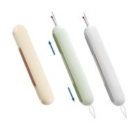 2 in 1 Manual Retractable Plug-in Needle Threader, 3Pcs Needle Threaders Seam Ripper Thread Remover Tool Unpicker Sewing Tool for Hand Sewing Crafting Quilting Cross Stitch Embroidery Knitting