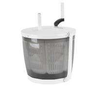 2-in-1 Manual Washing Machine, 2kg Portable Hand Crank Washer with Spin Dryer, Non-Electric Mini Laundry Washer with Suction Cup Base for Camping, Dorms, Travel and Small Clothes Light Grey