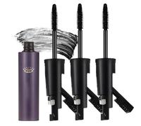 2 In 1 Mascara Longer Lash Mascara Natural Lengthening And Thickening Effect No Clumping 4D Silk Fiber Eyelash Mascara Makeup For Women (3Pcs)