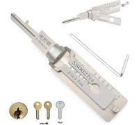 2-in-1 Master Key Decoder,Master Key Decoder Lock Picking Tool,Stainless Steel Master Key Decoder, Multipurpose Stainless Maintenance Repair Kits Heavy Duty Hand Tools,SS001-SS002 (SS002 pro)
