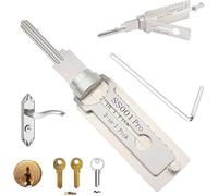 2-in-1 Master Key Decoder, Stainless Steel Master Key Decoder, Master Key Decoder Lock Pick Kit Tool, Multipurpose Stainless Maintenance Repair Kits Heavy Duty Hand Tools-SS001-SS002 (SS001 Pro)