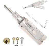 2-in-1 Master Key Decoders,Stainless Steel Master K-ey Decoder,Master Key D-ecoder Lock Pick Kit Tool,Lock Picking kit,Multipurpose Stainless Maintenance Repair Kits Heavy Duty Hand Tools (Ss002 Pro)