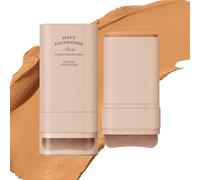 2-in-1 Matte Foundation Stick, 2025 New Ladies Revolution Velvet High Coverage Cream Foundation,Highly malleable, Waterproof&Long-lasting Foundation Stick Makeup with Brush (#E, 20g)
