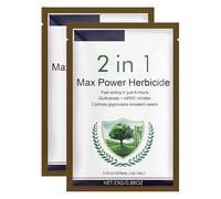 2 in 1 Max Power Herbicide, Fast-Acting Weed Killer, Glufosinate and HPPD Inhibitor, Controls Glyphosate-Resistant Weeds, Action Powerful Concentrated Fast Acting Reaching the Roots, 25g (2 PC)