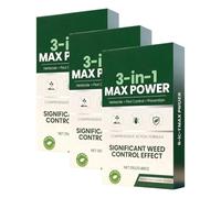 2 in 1 Max Power Herbicide, Fast-Acting Weed Killer, Glufosinate and HPPD Inhibitor, Controls Glyphosate-Resistant Weeds, Action Powerful Concentrated Fast Acting Reaching the Roots, 25g (C-3PC)