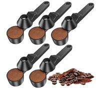 2-in-1 Measuring Spoon, Coffee Scoop Funnel Combo for K Cup Refillable Pods, 2 Tablespoon Kitchen Measuring Tool for Ground Coffee Protein Powder Tea, Reusable Pod Accessories(5PCS)