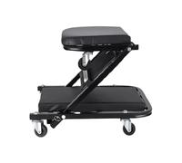 2-in-1 Mechanic Creeper and Stool，Low Profile Design with 6 Smooth-Rolling Wheels,Lay Down or Sit for Garage Shop Auto Repair