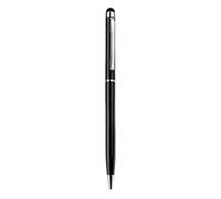 2 in 1 Metal Stylus Pen for Oppo Find X3 Neo Smartphone Elegant Ballpoint Pen Universal Writing Tablet (Black)