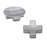 2 in 1 Metall D-Pads Set für Xbox Elite Series 2 Controller, Ersatzteilset für Richtungspad-Tasten für Xbox Controller Series 2 Core/Elite Series 2 Controller (Silber)