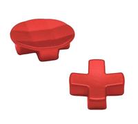 2 in 1 Metall D-Pads Set für Xbox Elite Series 2 Controller, Ersatzteilset für Richtungspad-Tasten für Xbox Controller Series 2 Core/Elite Series 2 Controller (rot)
