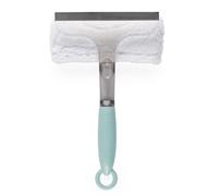 2-in-1 Microfibre Shower Squeegee - Perfect For Adding The Final Touch To Your Windows After Cleaning Them - Ideal For Scrubbing And Cleaning Your Bathroom, Too