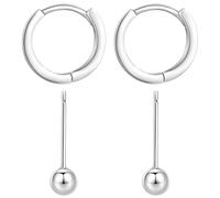 2-In-1 Mini Circles Plus Sleeper Studs Combination, Soothing Metallic Earrings Set For Females, Non-Irritating Ear Piercing Decor For Delicate Ears Sleep Shower Regular Wearing