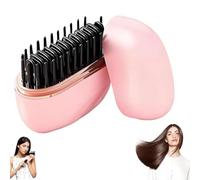 2-in-1 Mini Hot Comb & Cordless Straightener, 30-Second Fast Heating, 3 Temperature Settings, USB Rechargeable with 2000mAh Battery, Portable Travel Hair Styler for All Hair Types