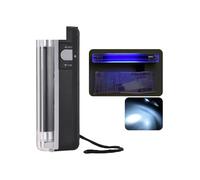 2-in-1 Mini Money Detector Counterfeit Cash Currency Banknote Bill Tester w/Light Flashlight for