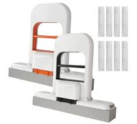 2-in-1 Mini Mop, 2PCS Mini Foldable Desktop Mop with 8 Replacement Heads - Hands-Free Squeeze Sponge Mops for Kitchen Counter, Bathroom, Glass & Car.