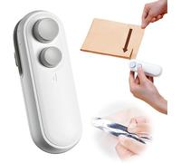2 in 1 Mini Vacuum Food Sealer for Sealing and Cutting, 2024 New Portable Rechargeable Handheld Sealer Bag Sealing Machine for Chips Snacks Plastic Bags Fresh Storage (White, 1 PCS)