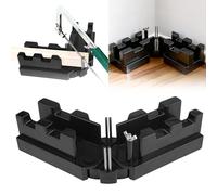 2-in-1 Mitre Measuring Cutting Tool, Bevel and Mitre Box, Measuring and Sawing Mitre Angle Finder 85-180° for Pipeline Installation Woodworking Tool and Home Renovation (Black)