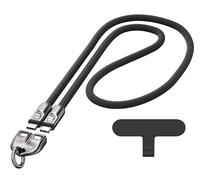 2-in-1 Mobile Phone Lanyard Multi Charger Cable 240W 5A Type C USB Keychain Fast Charging Universal PD for Apple iPhone Lightning Android QC Data Cell 2in1 (1.2 M)