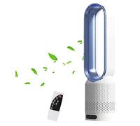 2 in 1 Modern air Purifier bladeless Tower Fan,leafless Fan for Home Office use,90° oscillating Floor Standing with Remote,8 speeds,120min Timer,LED Touch Sn,22inch Desk