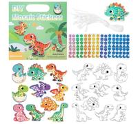 2 in 1 Mosaic Sticker Art Set Creative Coloring Learning Toy Bundle