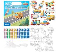 2 in 1 Mosaic Sticker Art Set Creative Coloring Learning Toy Bundle