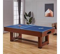 2-in-1 Multi-Functional American Black Eight Pool Table - Adult Indoor Home Billiard Ping Pong Table(Blue,244x132x81m)