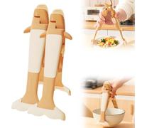 2 in 1 Multi Purpose Heatproof Dish Gripping Clamps, Anti Scalding Non Slip Hot Bowl Dishes Plate Gripper Clips, Heat Resistant Hot Plate Holder for Kitchen Cooking Microwave (Yellow 2Pcs)