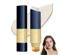 2-in-1 Multi-Purpose Moisturising Foundation Stick, Colour Changing Foundation Stick, Lightweight Foundation Stick with Brush, Moisturising Concealer Make-Up, Cream Filler for All Skin Types, White