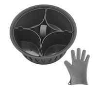 2-in-1 Multifunctional Egg Cooker, Poacher Set for Thermomix TM5/TM6, Cooking Utensils Poachers Egg Cooker Tool, Thermomix Accessories for 4 Poached Eggs and 6 Boiled Eggs with Gloves