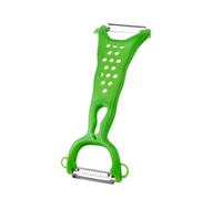 2-in-1 Multifunctional Fruit Vegetable Peeler & Grater, Double Serrated Stainless Steel Blade, Sharp Kitchen Peeling Tool for Cucumber, Carrot, Apple, Potato, Ginger and Garlic Grinding(Green)