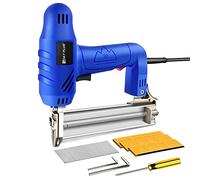 2-in-1 Nails & Staples Gun Heavy Duty Electric Woodworking Nailer Tools with 100 Nails and 300 Staples Ideal for Woodworking/Decorating/Construction Jobs 18GA Corded Brad Nailer Gun