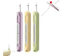 2 in 1 Needle Threader Seam Ripper, Automatic Needle Threaders Seam Ripper, Stretchable Easy Seam Rippers for Sewing, Crafts and Knitting Unthreading Supplies (3pcs)