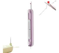 2 in 1 Needle Threader Seam Ripper, Automatic Needle Threaders Seam Ripper, Stretchable Easy Seam Rippers for Sewing, Crafts and Knitting Unthreading Supplies (Purple)