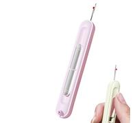 2 in 1 Needle Threader Seam Ripper, Plug-in Needle Threaders Seam Rippers for Sewing, Embroidery Stitch Removal Tool and Auto Needle Threader Tool, Sewing Supplies (Purple)