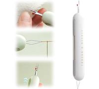 2 In 1 Needle Threader Seam Ripper Seam Thread Cutter Arrow Separators Easy To Use Needle Threading Seam Rippers For Sewing Cross Stitch Craft Knitting Sewing Gift For Sewing Beginners (Grey)