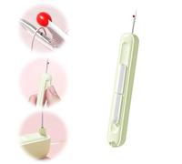 2 in 1 Needle Threader Seam Ripper, Stretchable Seam Rippers for Sewing, Thread Remover Tool for Hand Sewing, Knitting, Cross Stitch, Embroidery and Thread Removal (Green)