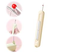 2 in 1 Needle Threader Seam Ripper, Stretchable Seam Rippers for Sewing, Thread Remover Tool for Hand Sewing, Knitting, Cross Stitch, Embroidery and Thread Removal (Yellow)