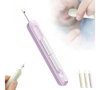 2 in 1 Needle Threader Seam Ripper,Upgraded Needle Threader Seam Ripper Tool,Retractable Seam Thread Stitch Remover,Thread Cutters Unpicker for Hand Sewing Knitting Quilting Disassembly Supplies