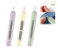 2 in 1 Needle Threader Seam Ripper3 PCS Sewing Machine Needle Threaders, 2 in 1 Needle Threading Tool, Multifunctional Seam Rippers for Sewing, for Hand Sewing Crafting Knitting