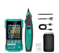 2-in-1 Network Cable Tester and Multimeter, RJ45 for POE Detector with 2.5-400m Length Measurement, NCV Voltage Resistance Capacitance, LCD Display for Ethernet Telephone for COAX Cables(ET622)