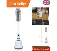 2-in-1 Newborn Baby Bottle & Teat Cleaning Brush with Hygienic Draining Stand