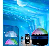 2 in 1 Northern Lights and Ocean Wave Projector, Light Projector with 14 Kinds Effects,USB Recharge RGB Colorful Night Light for Bedroom Home Decor Birthday Christmas Gifts