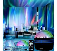 2 in 1 Northern Lights and Ocean Waves Projector, Star Light Projector with 14 Light Effects, LED Color Changing Lamp for Home Decoration, Home Decor Birthday Christmas Gifts