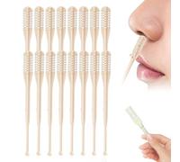 2-in-1 Nose Hair Cutter, Double Sided Nose Hair Knife, Nasal Hairs Remover Tool, Portable Manual 360° Rotating Noses Ear Trimmer with Ear Picker, Nasal Trimmer for Women & Men Travel Home Use (12PCS)