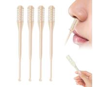 2-in-1 Nose Hair Cutter, Double Sided Nose Hair Knife, Nasal Hairs Remover Tool, Portable Manual 360° Rotating Noses Ear Trimmer with Ear Picker, Nasal Trimmer for Women & Men Travel Home Use (4PCS)