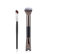 2-In-1 Nose U-Shaped Contour Brush, Dual End and Fluffy Brushes,Face Makeup Brushes, 2PCS Precision Makeup Brush for Nose Sculpting Defining Highlighting